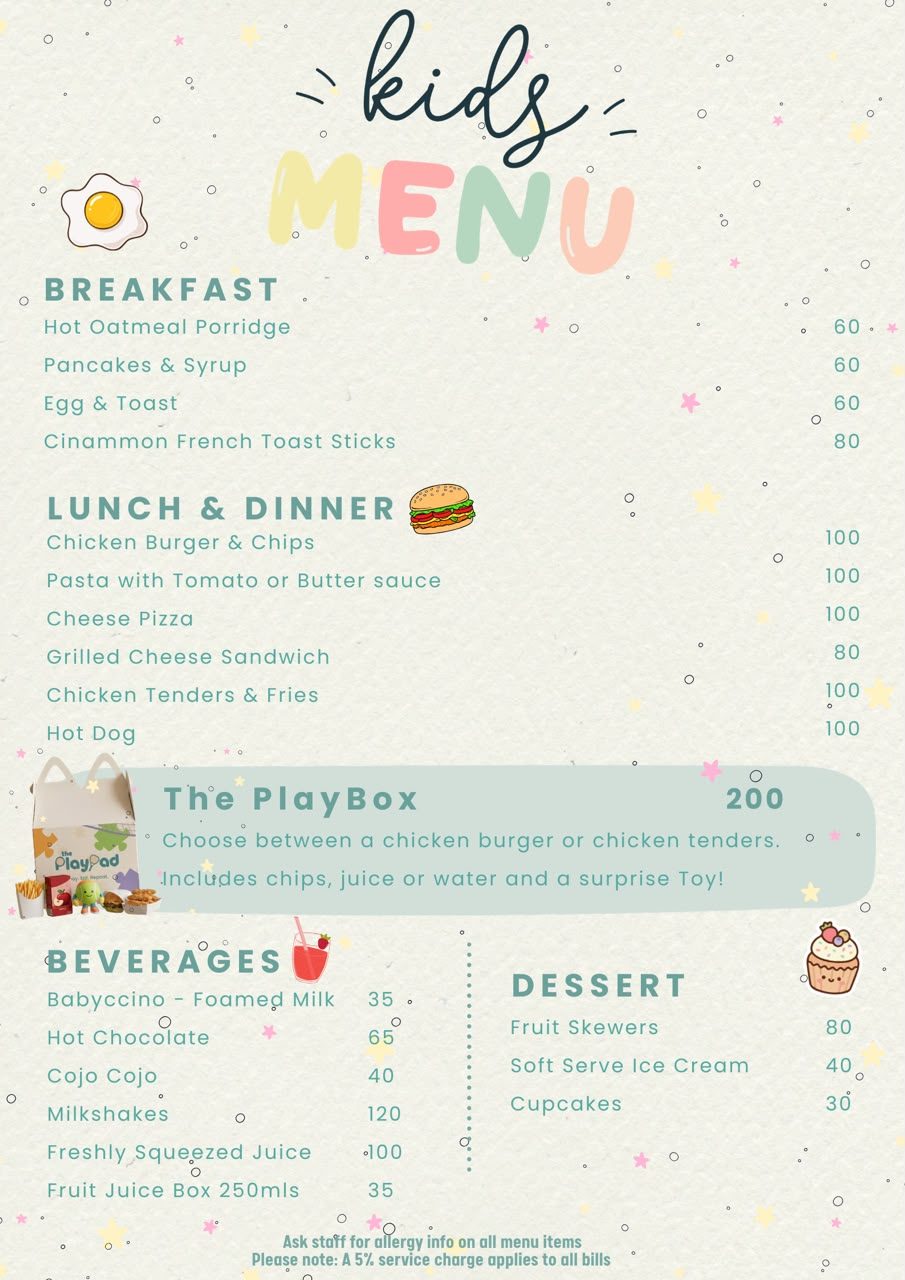 Menu page 4: Kids Menu