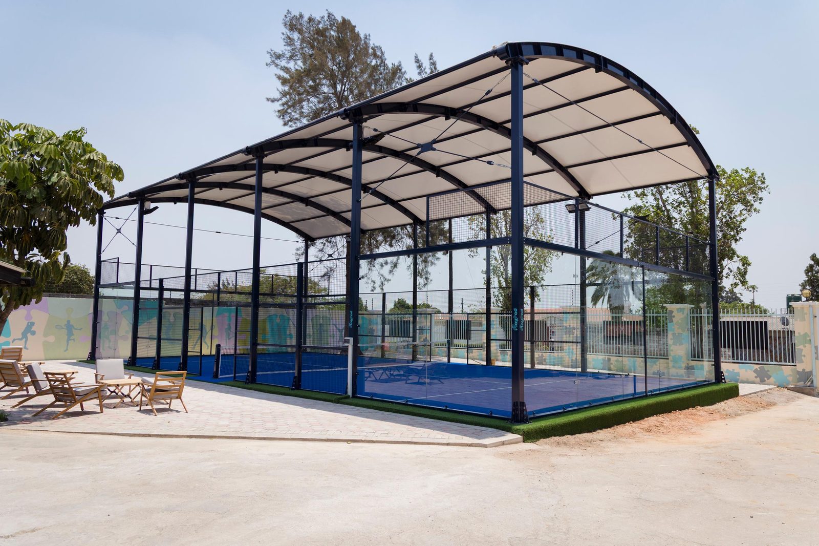 The PlayPad's covered padel court