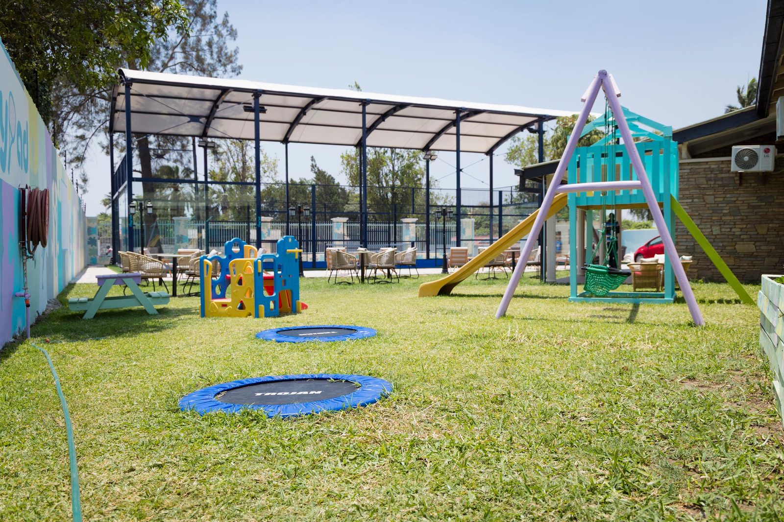 Outdoor playground and jungle gym at The PlayPad